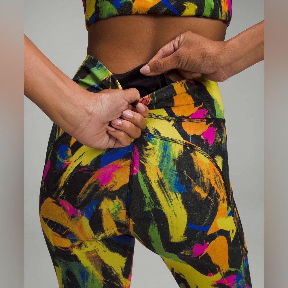 Lululemon•Invigorate High-Rise Tight 25"•Undertone Multi Rainbow•LIKE NEW•10 - Picture 4 of 16